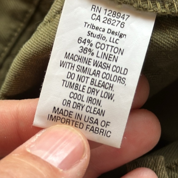 Nili Lotan Luna Drop Crotch Cropped Ankle Pants with Tape Trim, size 0 - Picture 9 of 10